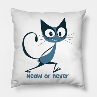 Meow or Never Pillow