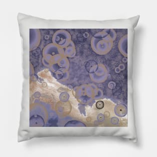 Purple and Taupe Abstract Pillow