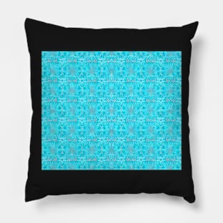 Aquamarine Aesthetic Abstract Watercolor Series Pattern 5 Pillow