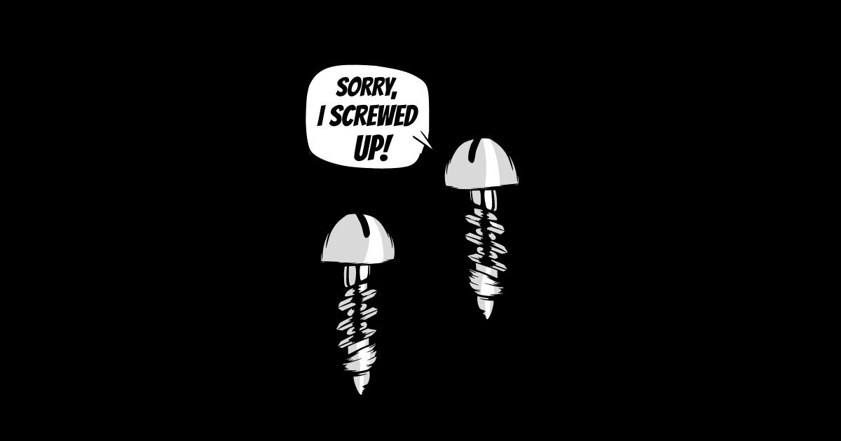 Funny screws pun Screws Sticker TeePublic
