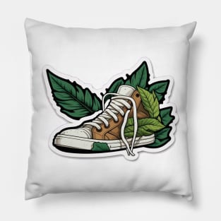 Stay Fresh and Plant a Tree with the Brown Cartoon Converse-Inspired Pillow