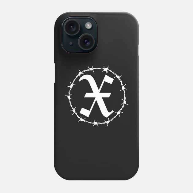 X Cross Saint Andrew Gothic Barbed Wire Pocket Phone Case by thecamphillips