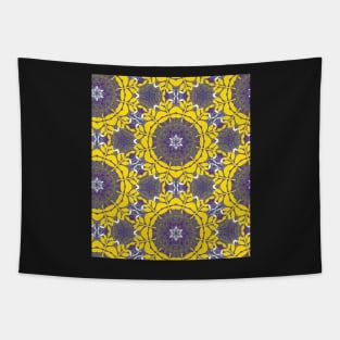 Mandala ornament - yellow-violet Tapestry