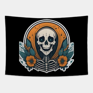 Skeleton Cartoons: High-Quality Sticker Vector T-Shirt Designs Tapestry