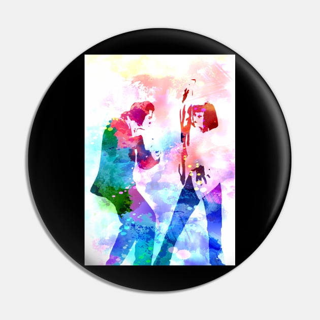 Pulp Fiction Watercolor Pin by Masdian Watercolor