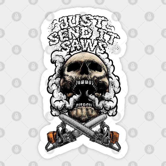 Skull Smoke ‘n’ Saws - Chainsaw - Sticker