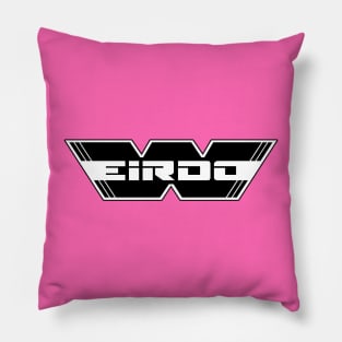 WEIRDO - Logo - Black with white lettering - Pink Pillow