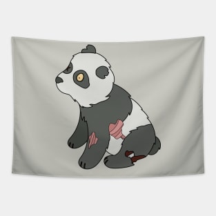 Zombie Panda Bear Cartoon // Funny Halloween Zombie Tapestry