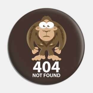 404 Bigfoot Not Found Pin