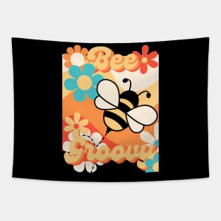 Bee Groovy - 70s vibe Tapestry