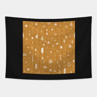 Trinkets - curry gold BoHO Tapestry