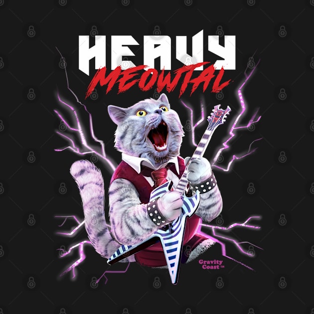 Heavy Metal Cat Playing Guitar Meowtal Meowtawica by Silo Co.