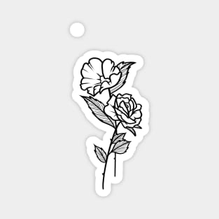 Decorative Tattoo Flowers Magnet