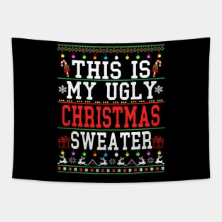 ugly sweater - ugly sweater christmas 2024 Tapestry