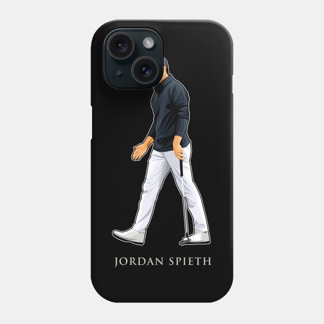 Jordan Spieth Walking Golf Phone Case by RunAndGow