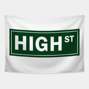 High Street Sign Tapestry