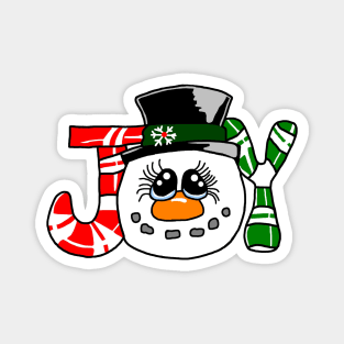 Christmas Joy Snowman Magnet