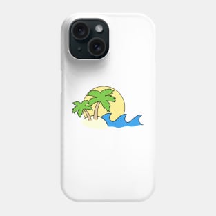 Colorful Beach Scene Phone Case