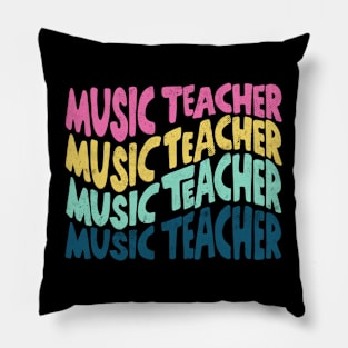 Music teacher halftone Pillow