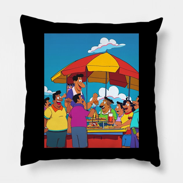 Fat Albert Creator Insights Pillow by skeleton sitting chained