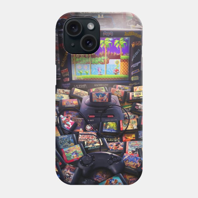 Sega Megadrive - Gnesis Legacy Phone Case by Rachid Lotf