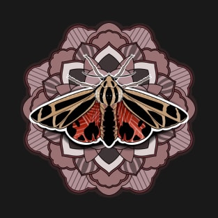 Ornate Tiger Moth Mandala T-Shirt