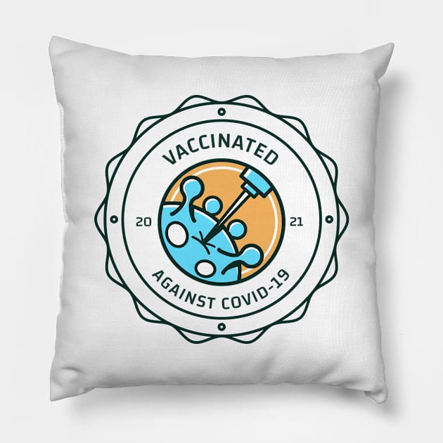 Fight Coronavirus and Covid 19 - Get Vaccinated! Pillow by DesignLife21