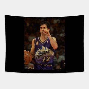 John Stockton - Vintage Design Of Basketball Tapestry