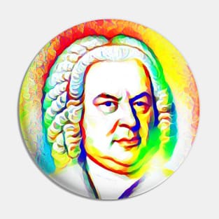 Johann Sebastian Bach Colourful Portrait | Johann Sebastian Bach Artwork 10 Pin