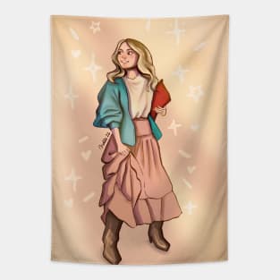 Winter girl Tapestry