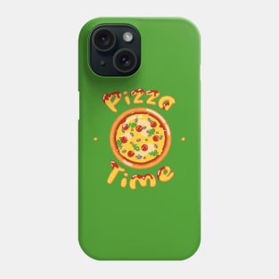 Pizza time hipsters print who love fastfood Phone Case
