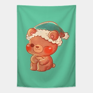 Oso Bongo Gorro de Navidad Tapestry