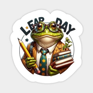 Leap Day For Teacher frog lovers Magnet