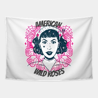 AMERICAN WILD ROSES Tapestry