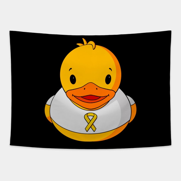 Sarcoma/Bone Cancer Awareness Rubber Duck Tapestry by Alisha Ober Designs