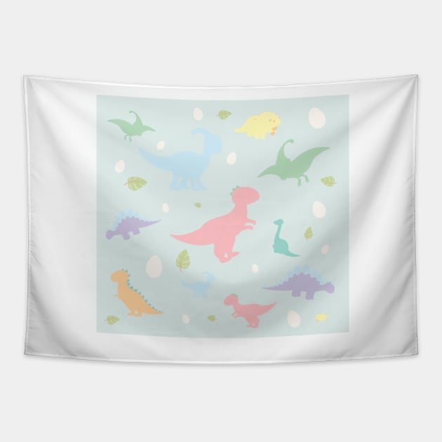 Dinosaur Egg Pack Tapestry by IstoriaDesign