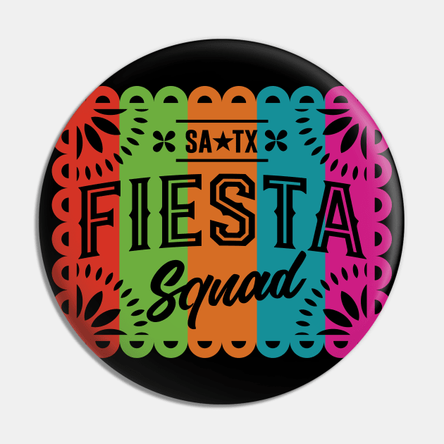 Fiesta Squad San Antonio Papel Picado Pin by TheCraftyDrunkCo