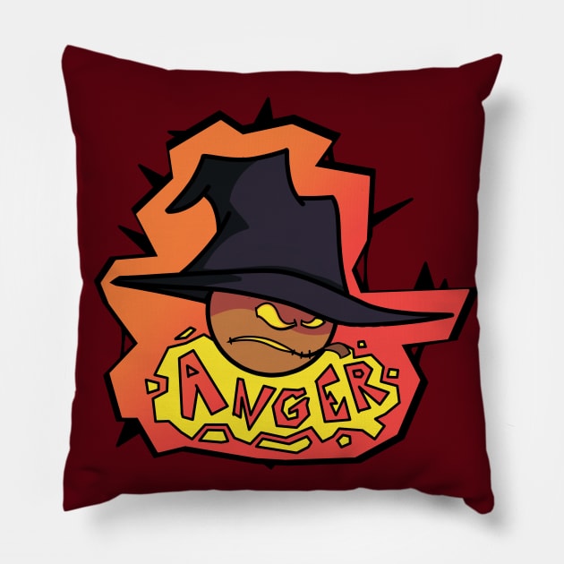 Fnf zardy mod character graffiti anger Pillow by Abrek Art