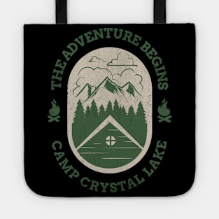 The Adventure Begins Camp Crystal Lake Retro Halloween Design Tote