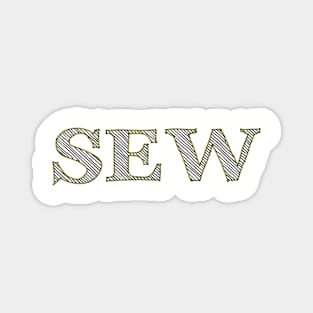 Sew Sewing Black and Yellow Magnet