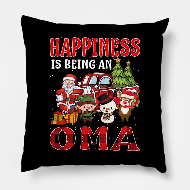 Happiness Is Being An Oma Christmas Pillow by intelus