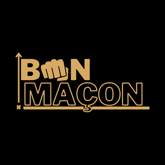 Original Innovative "Bon Maçon" Design Gold underlined with boxing arm by SehliBuilder