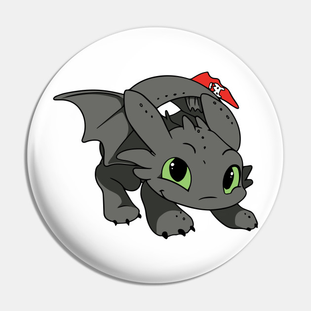Happy Toothless dragon, cartoon character Httyd, night fury art - Toothless How To Train Your Dragon - Pin | TeePublic Happy Toothless dragon, cartoon character Httyd, night fury art - Toothless How To Train Your Dragon - Pin | TeePublic