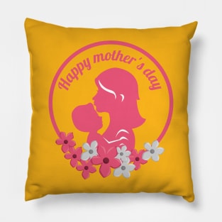 Happy mothers day mother and child Pillow
