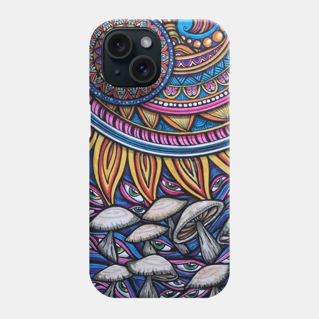 Trippy mushroom festival Phone Case by asiancoffeegirl