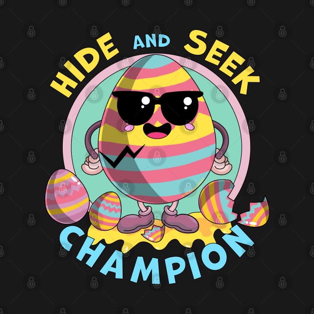 Hide and Seek Champion Egg - Funny Easter Bunny by OrangeMonkeyArt