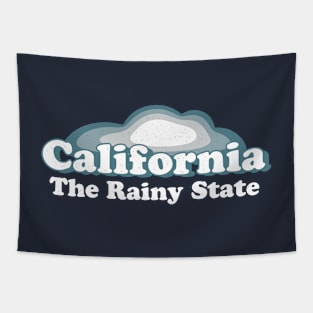 California Rainy State Vintage 2022 - 2023 Atmospheric Storm Rain Snow Floods Tapestry