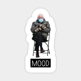 Bernie's Mittens Mood Political Funny Inauguration Meme Magnet