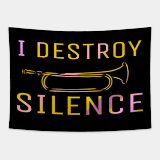 I Destroy Silence Funny Trombone Marching Band lovers trombones Tapestry