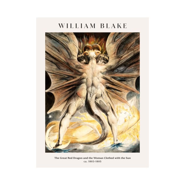 William Blake - The Great Red Dragon and the Woman with the Sun by MurellosArt